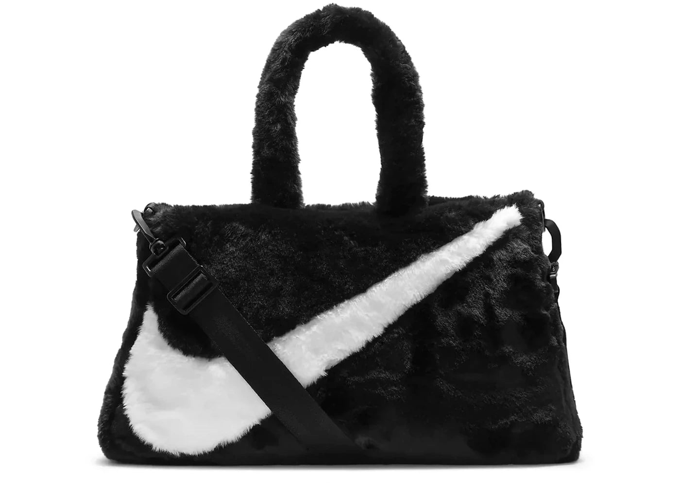 Nike Sportswear Faux Fur 10L Tote Bag Black