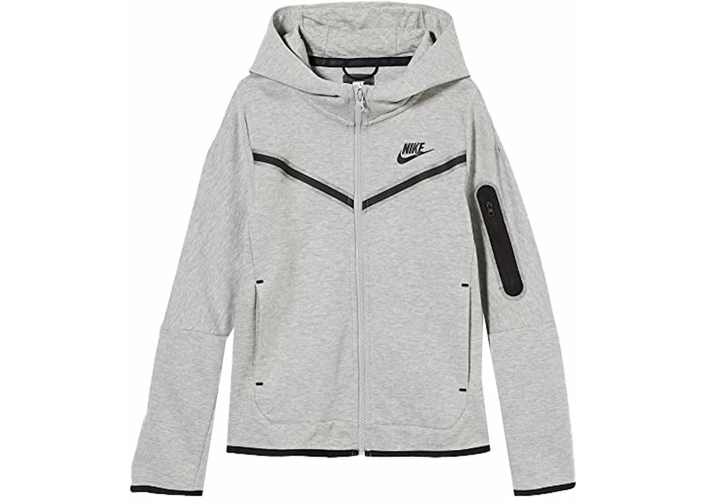 Nike Sportswear Kids' Tech Fleece Full-Zip Hoodie Dark Grey Heather/Black