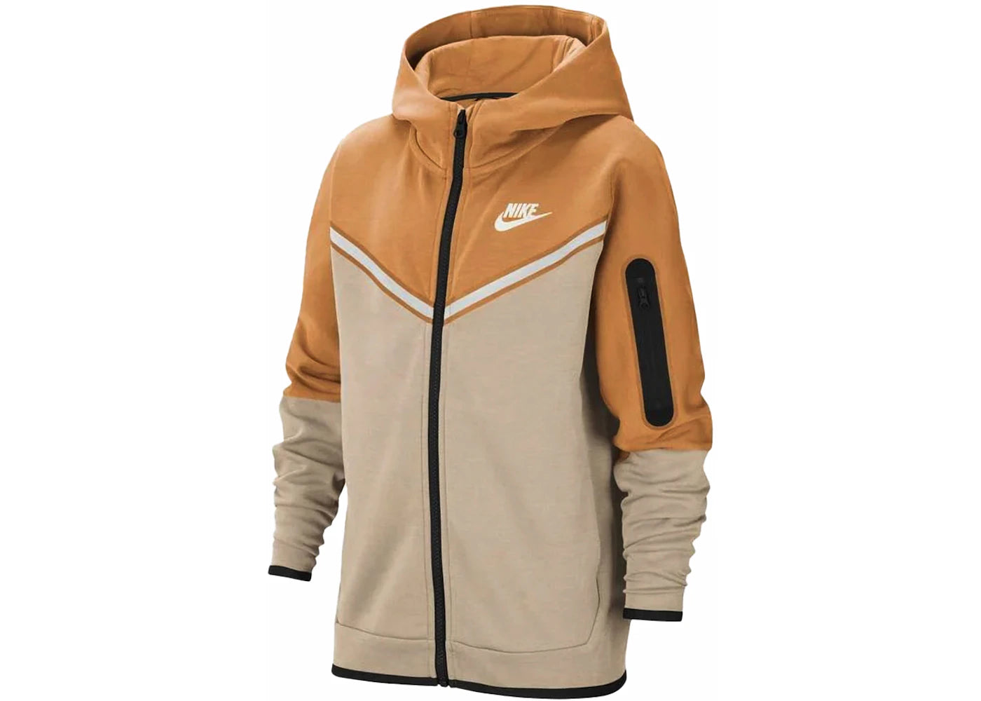 Nike Sportswear Kids Tech Fleece Full-Zip Hoodie Yellow/Grey