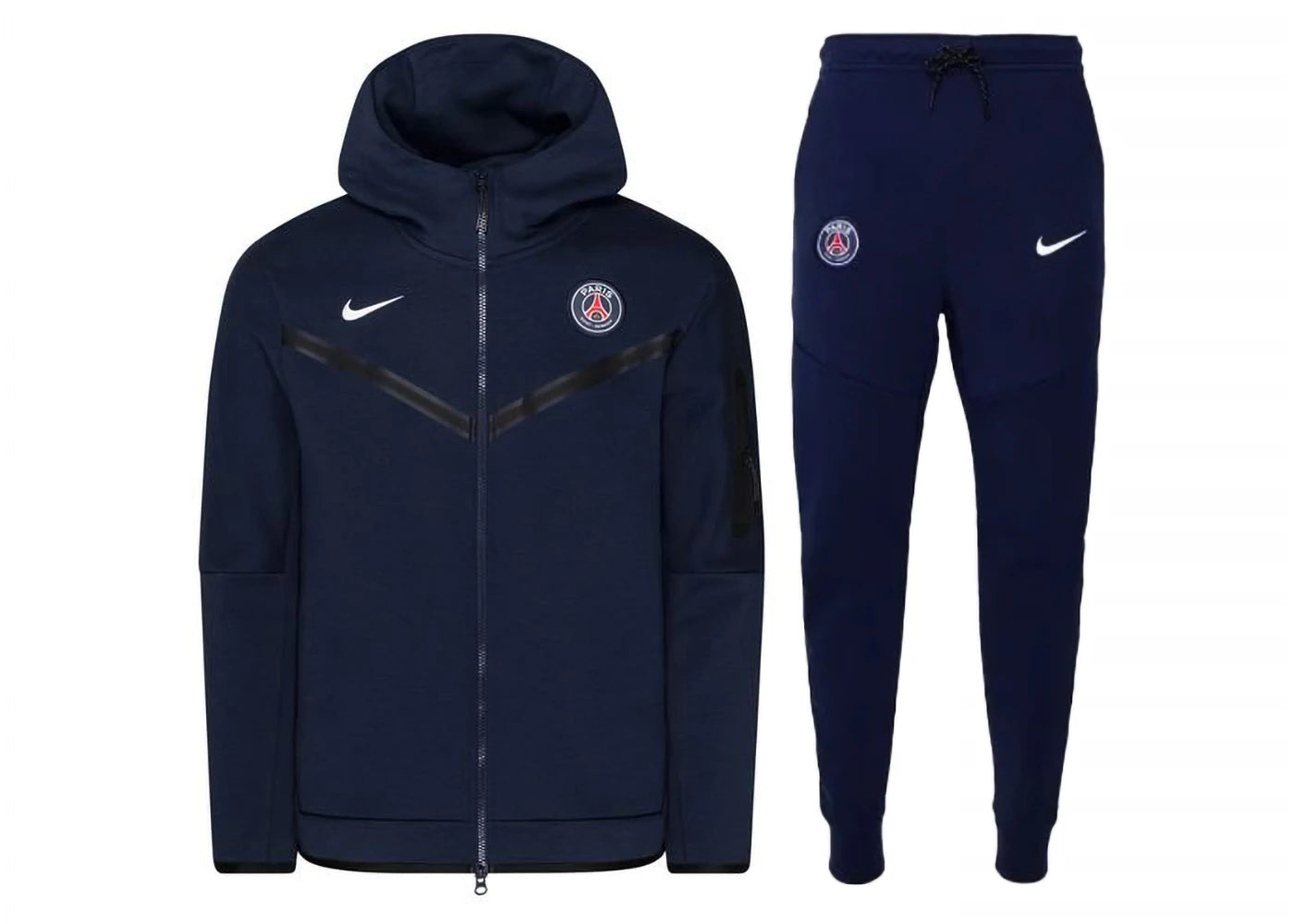 Nike Sportswear Tech Fleece Full Zip Hoodie & Joggers Set Midnight Navy