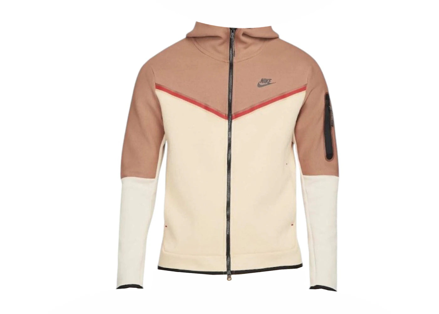 Nike Sportswear Tech Fleece Full Zip Hoodie Mineral Clay/Sand White