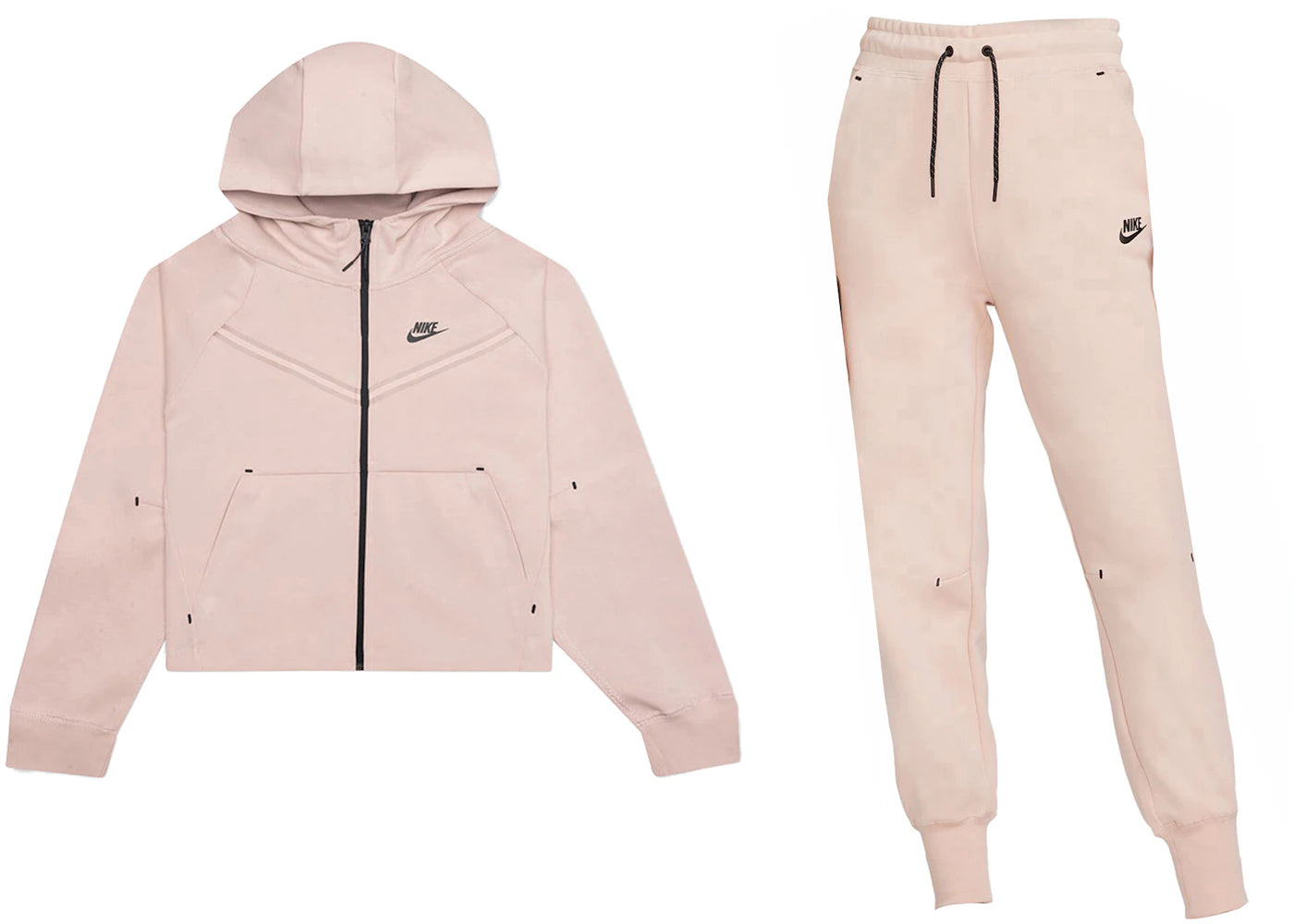 Nike Sportswear Tech Fleece Hoodie & Joggers Set Pink Oxford/Black