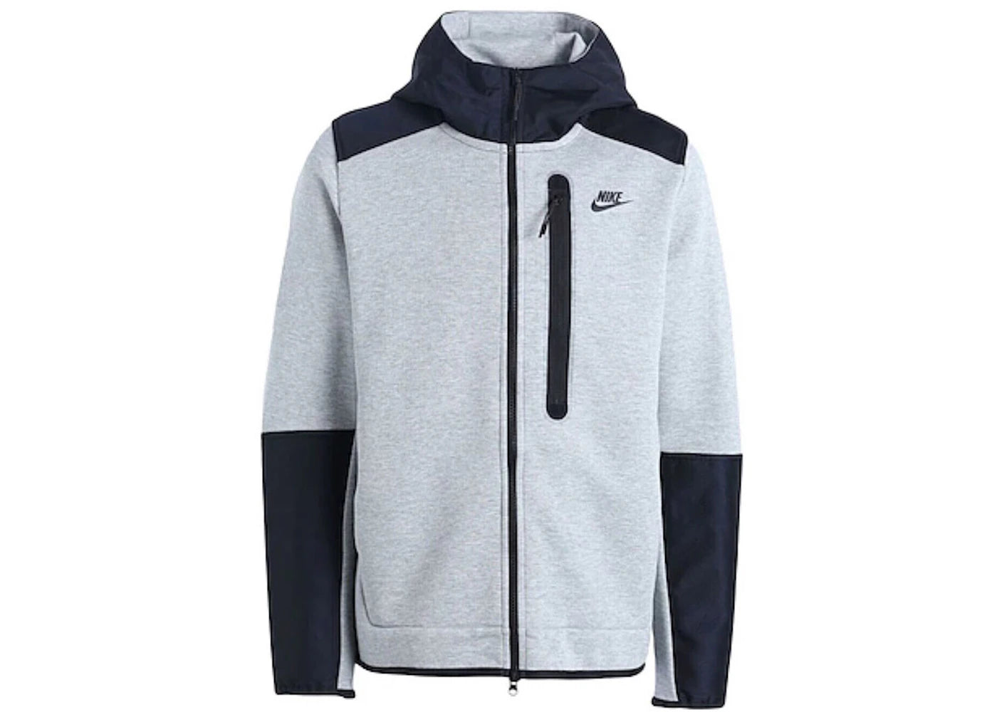Nike Sportswear Tech Fleece Overlay Full-Zip Hoodie Grey/Black