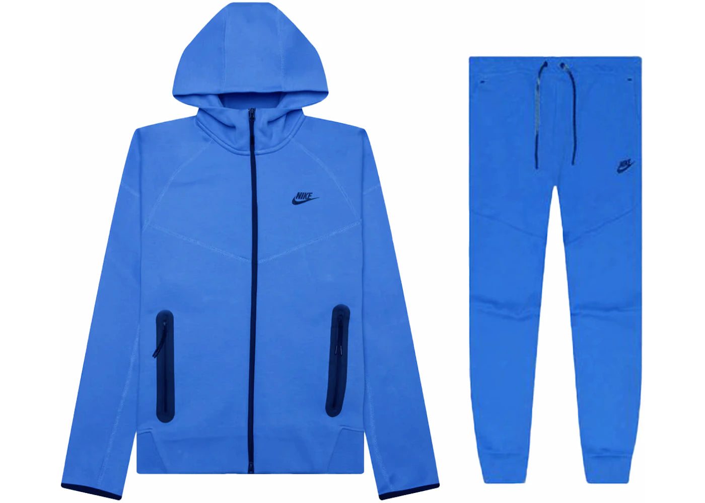 Nike Sportswear Tech Fleece Windrunner Full Zip Hoodie & Joggers Set Polar/Black