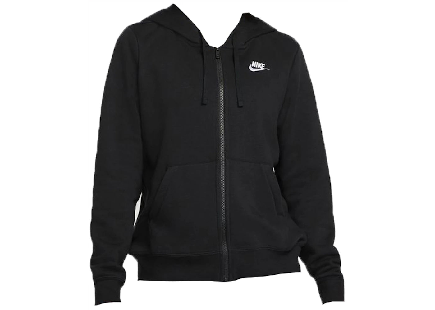 Nike Sportswear Women's Club Fleece Full-Zip Hoodie Black/White