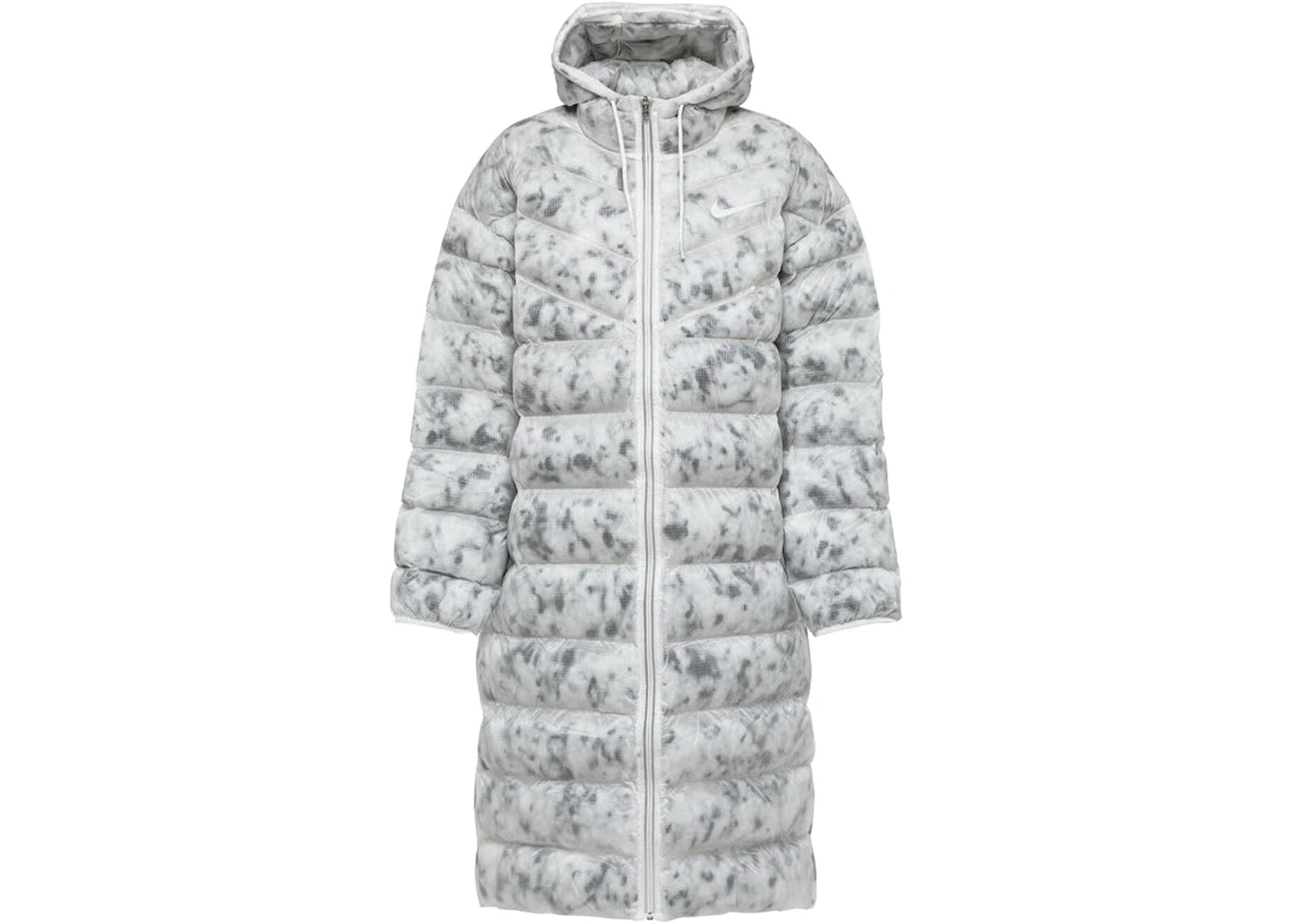 Nike Sportswear Women's Down Fill Marble Long Down Jacket White/Grey