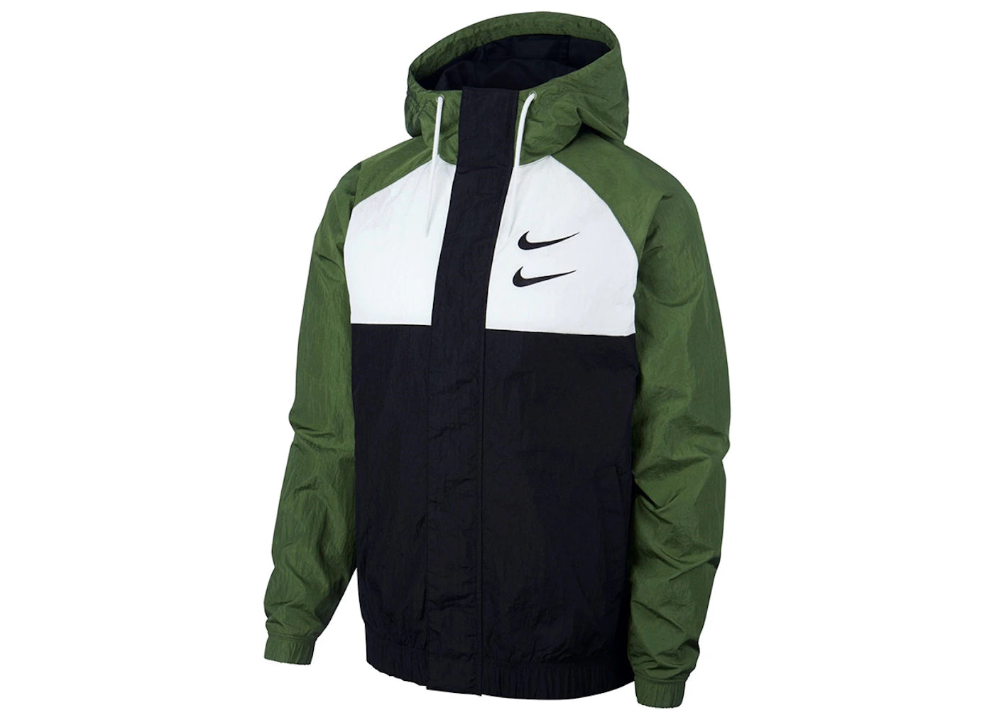 Nike Swoosh HD Woven Jacket Black/White/Treeline/Black