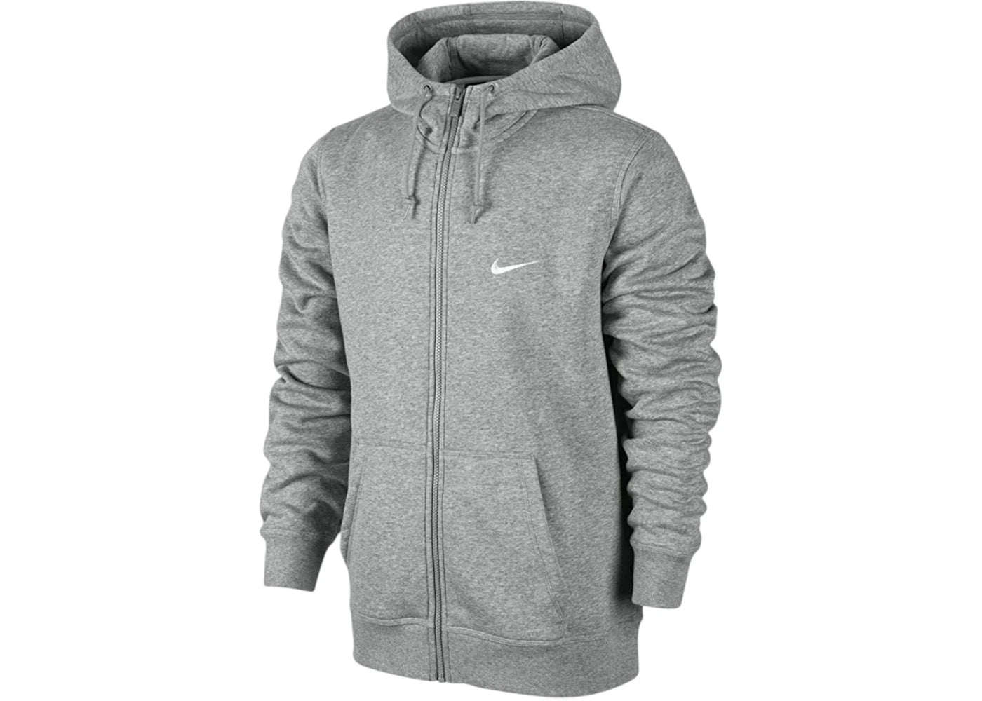 Nike Swoosh Logo Zip-Up Hoodie Grey