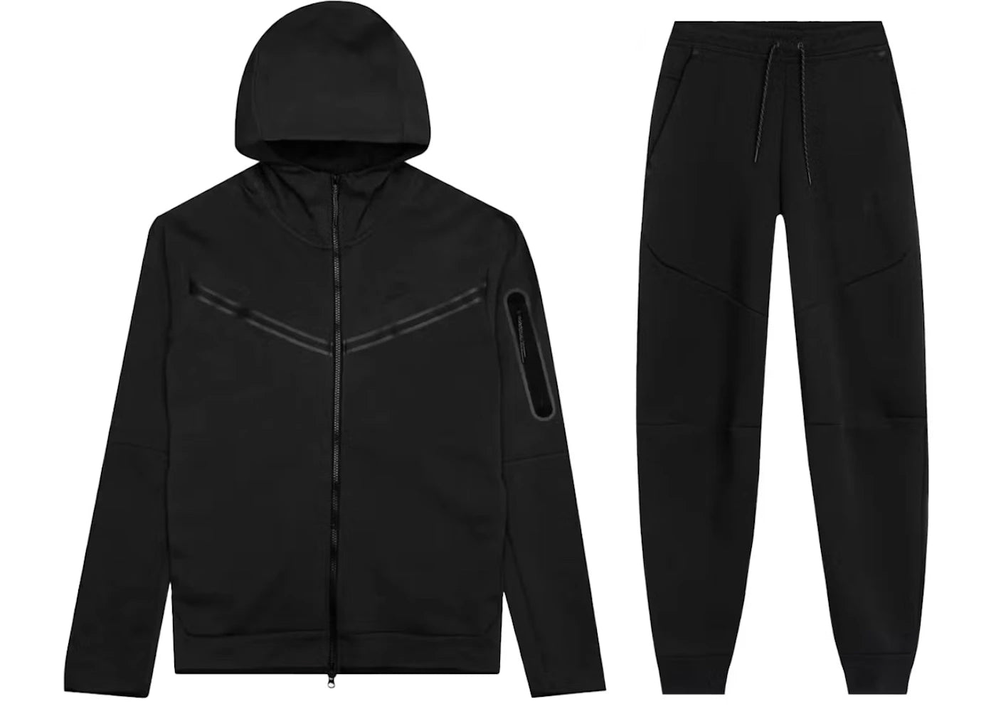 Nike Sportswear Tech Fleece Full-Zip Hoodie & Joggers Set Black