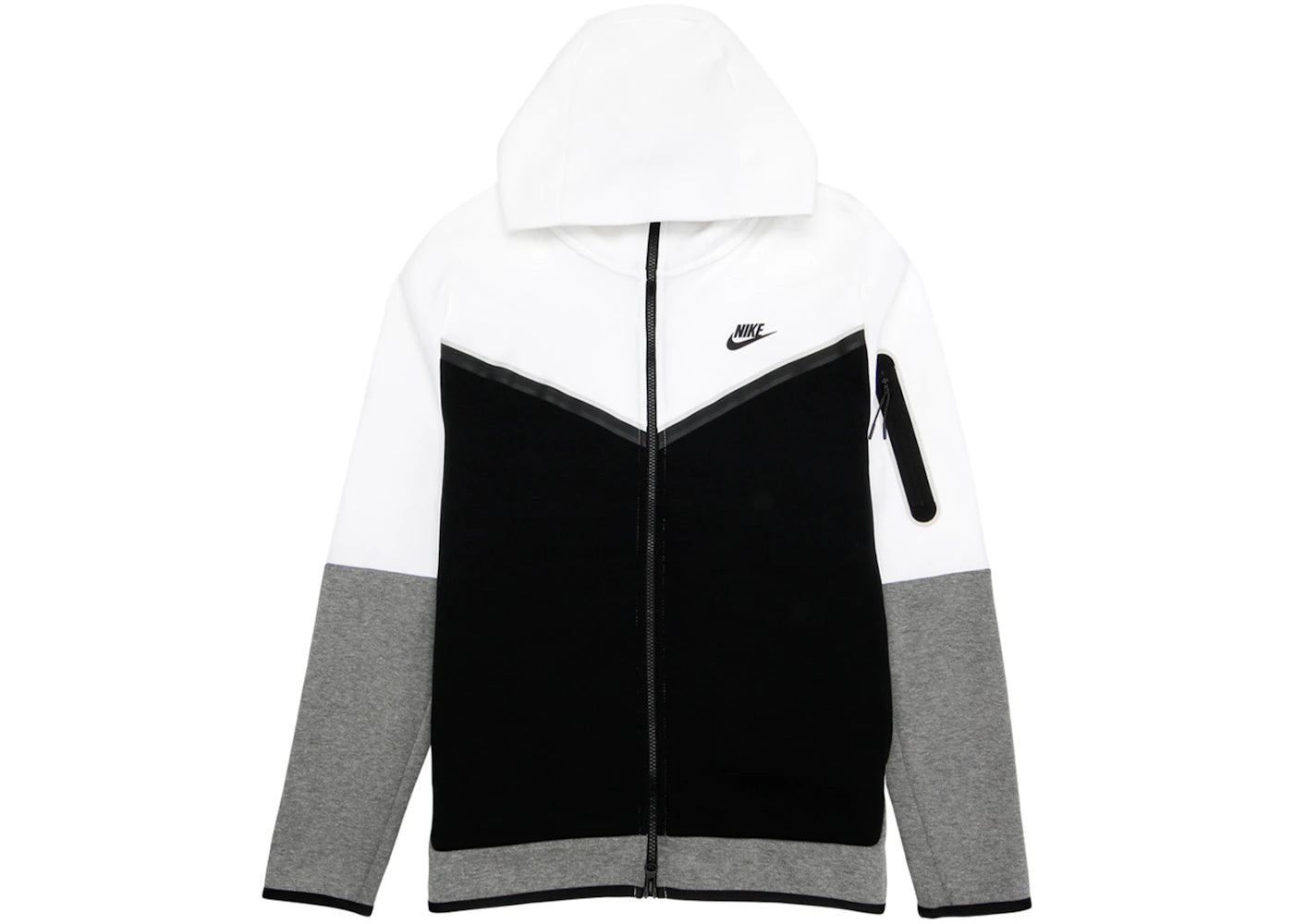 Nike Sportswear Tech Fleece Full-Zip Hoodie White/Black/Carbon Heather/Black
