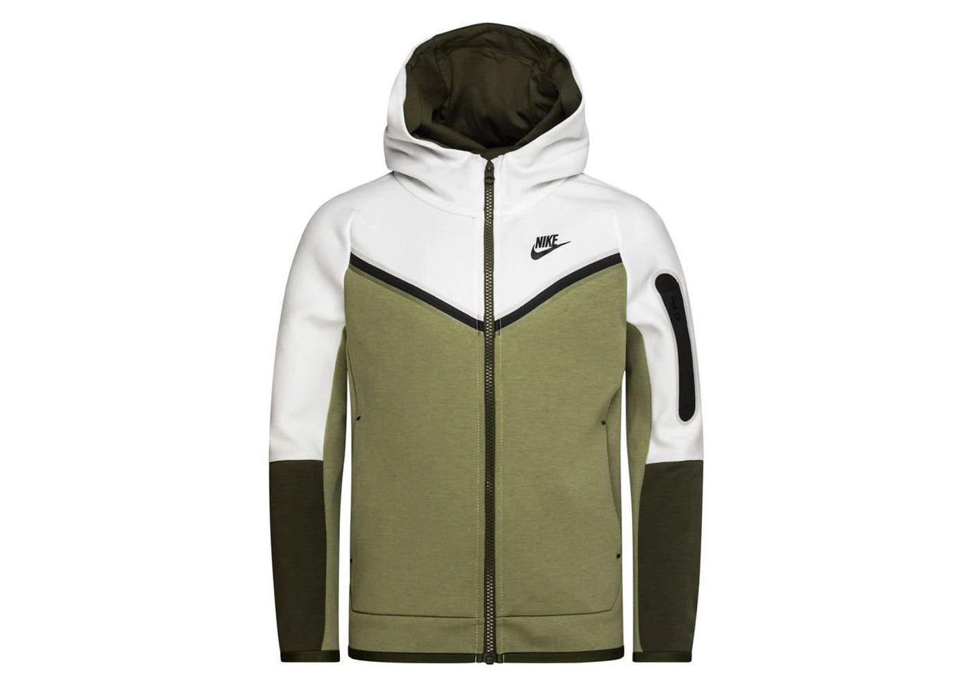 Nike Sportswear Kids' Tech Fleece Hoodie White/Dutch Green