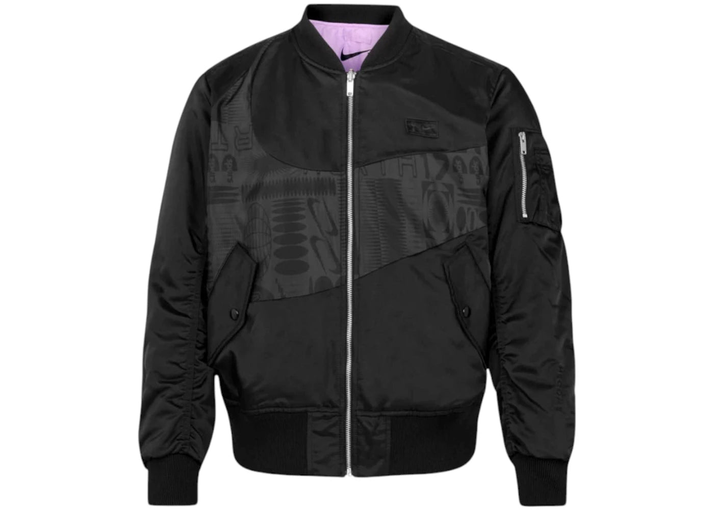 Nike Tottenham Hotspur 2023/24 Football Synthetic Filled Reversible Bomber Jacket Black/Violet Star