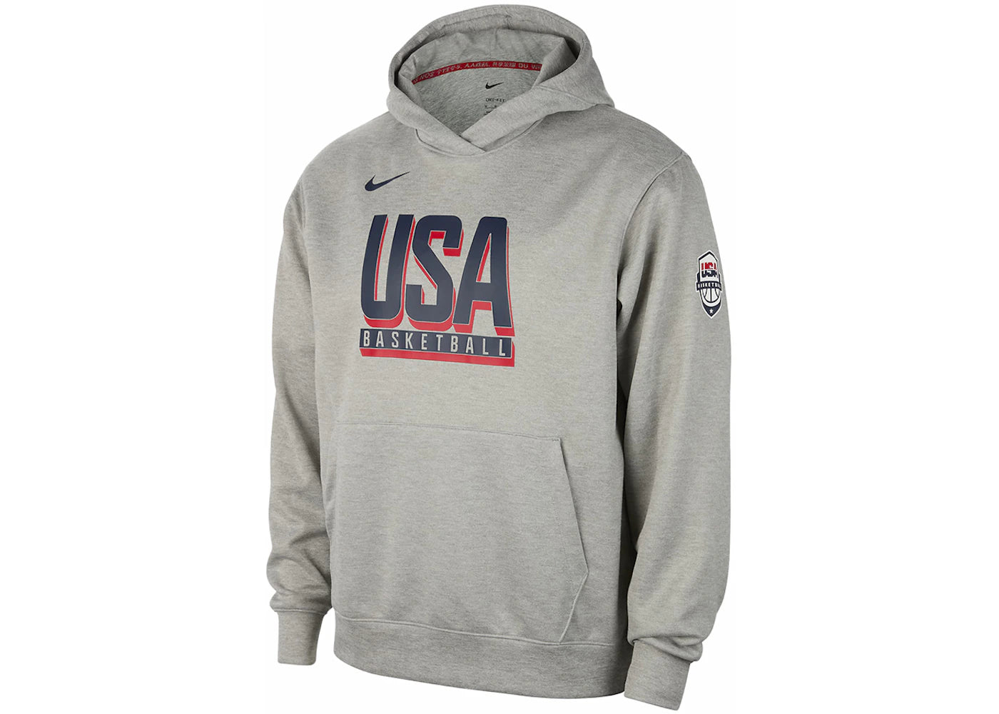 Nike USA Practice Fleece Hoodie Dark Grey Heather/Obsidian