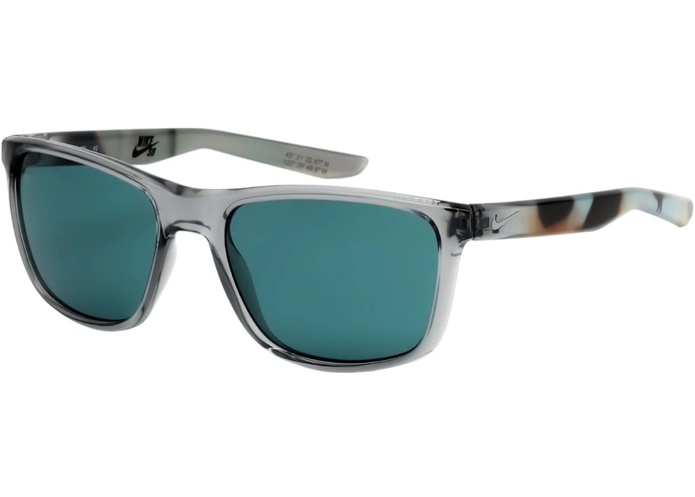 Nike Unrest Rectangular Sunglasses Wolf Grey Teal (UNREST-EV0922-SE-074-57)