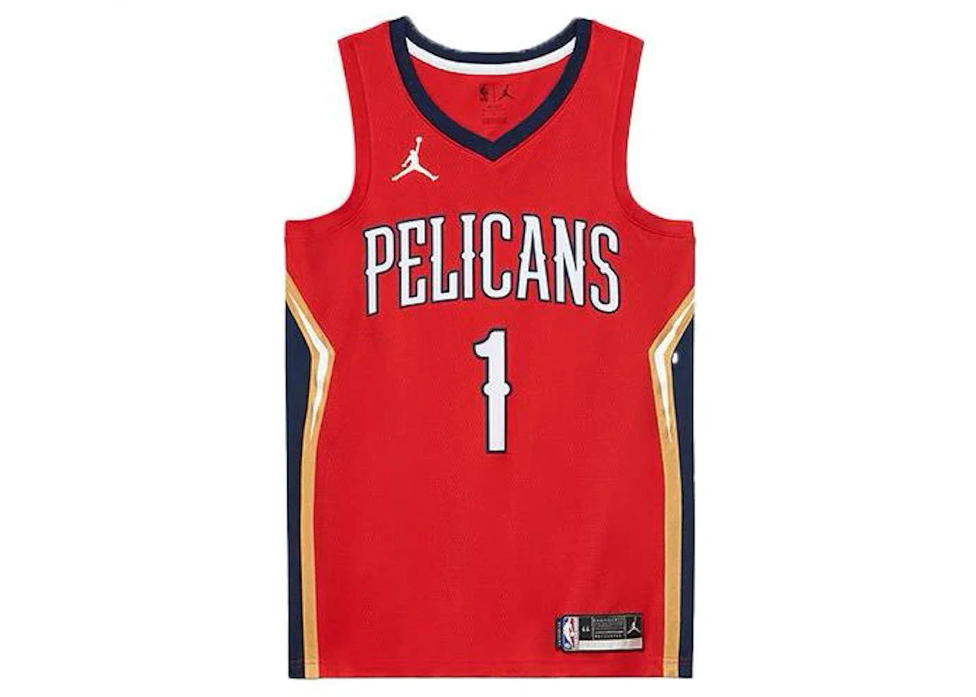 Nike Williamson Pelicans Statement Edition Jersey Red/Black/Gold