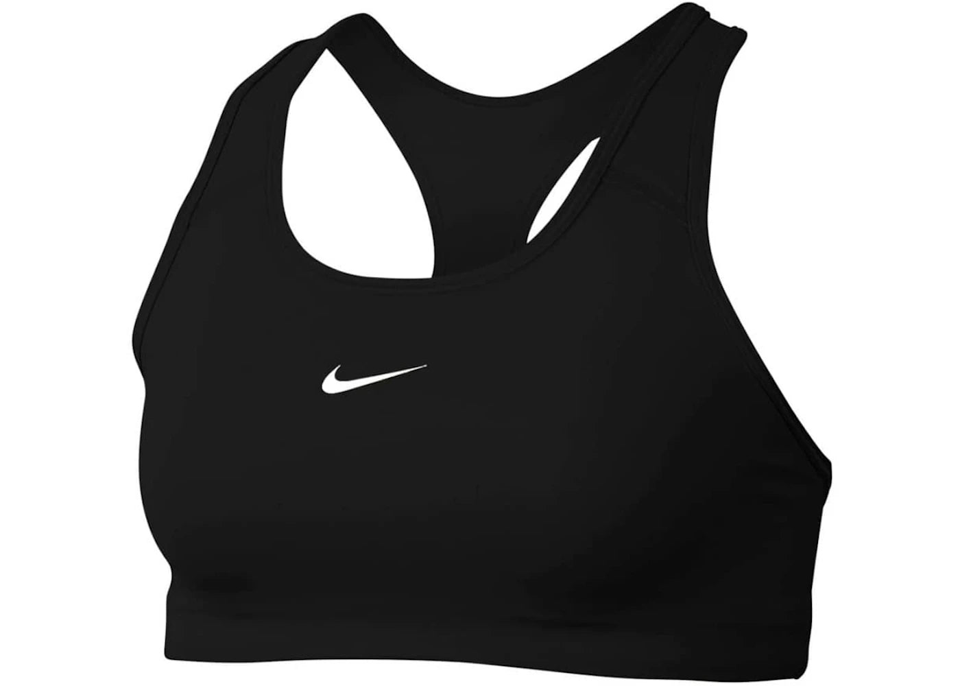 Nike Women's Dri-FIT Swoosh Medium-Support 1-Piece Pad Sports Bra Black/White