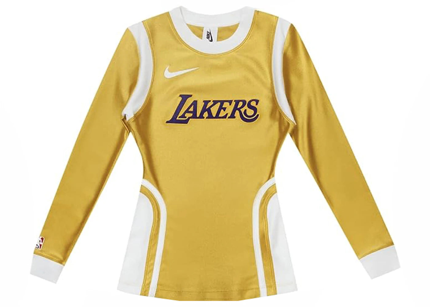 Nike Women's NRG LR Los Angeles Lakers Long Sleeve Tee Yellow