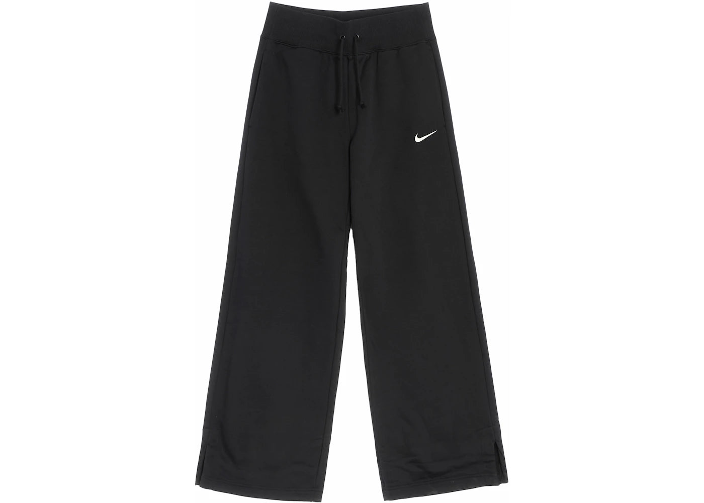 Nike Women's Phoenix Fleece High Waisted Wide Leg Sweatpants Black/Sail
