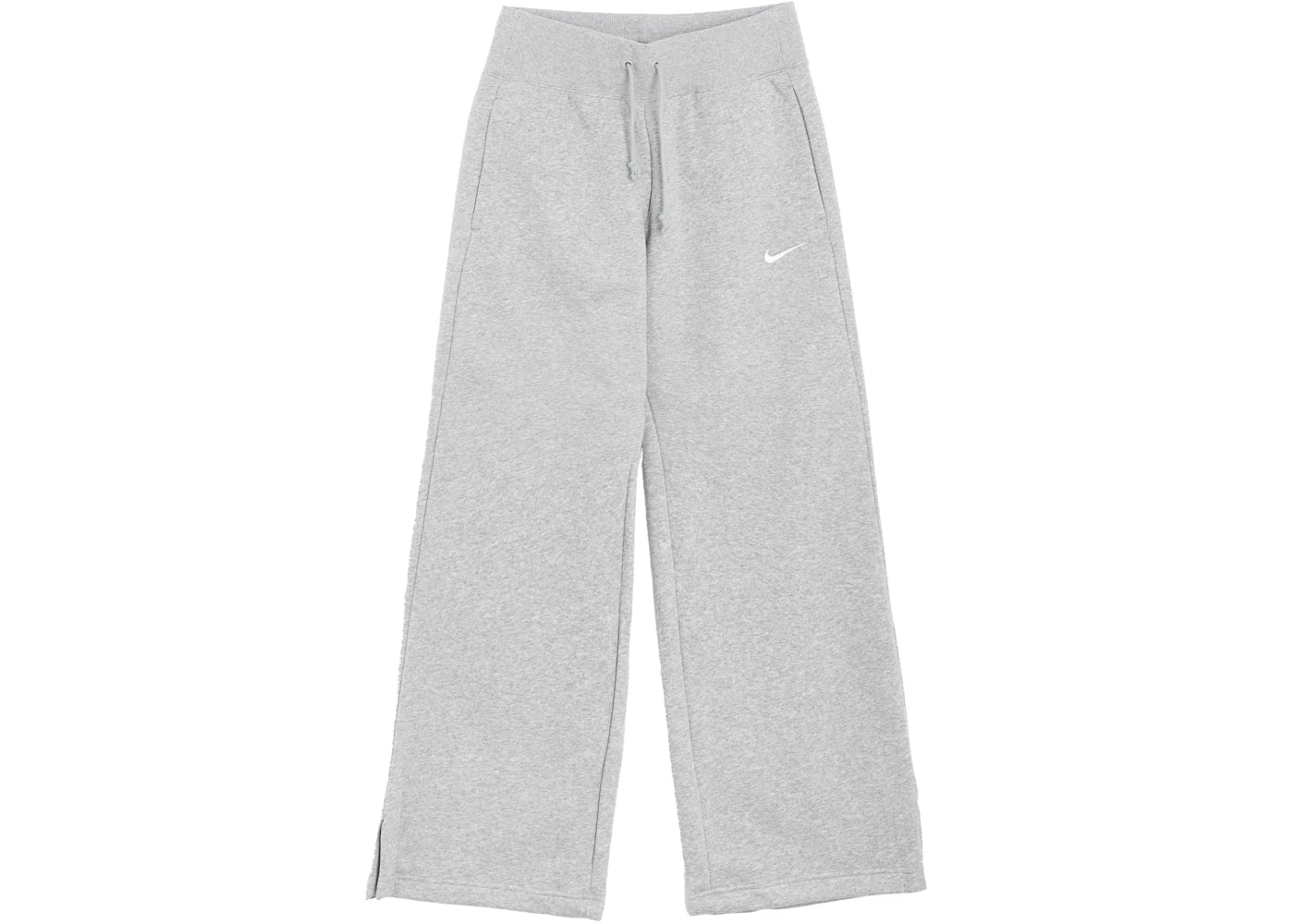 Nike Women's Phoenix Fleece High Waisted Wide Leg Sweatpants Dark Grey Heather