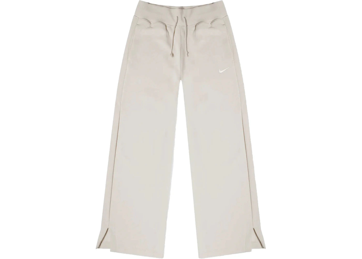 Nike Women's Phoenix Fleece High Waisted Wide Leg Sweatpants Light Orewood Barn/Sail