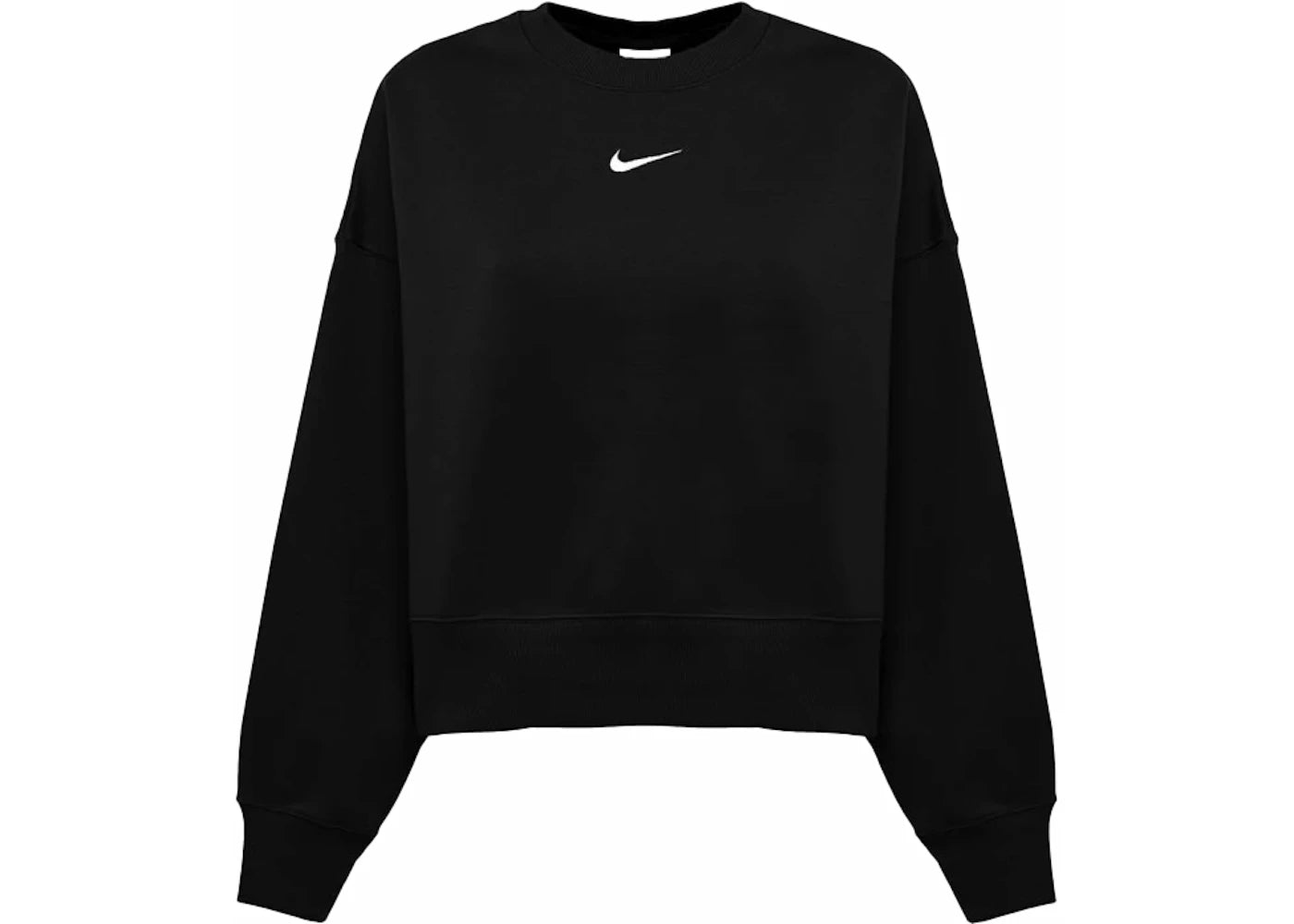 Nike Women's Phoenix Fleece Oversized Crew Sweatshirt Black/Sail