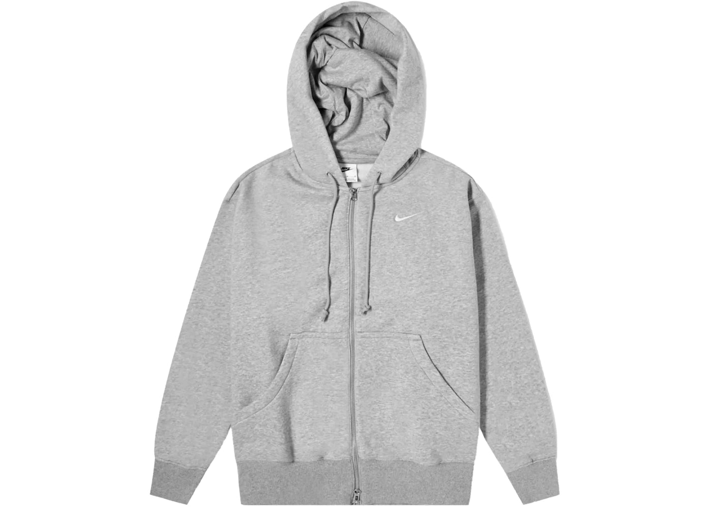 Nike Women's Phoenix Fleece Oversized Full-Zip Hoodie Dark Grey Heather/Sail
