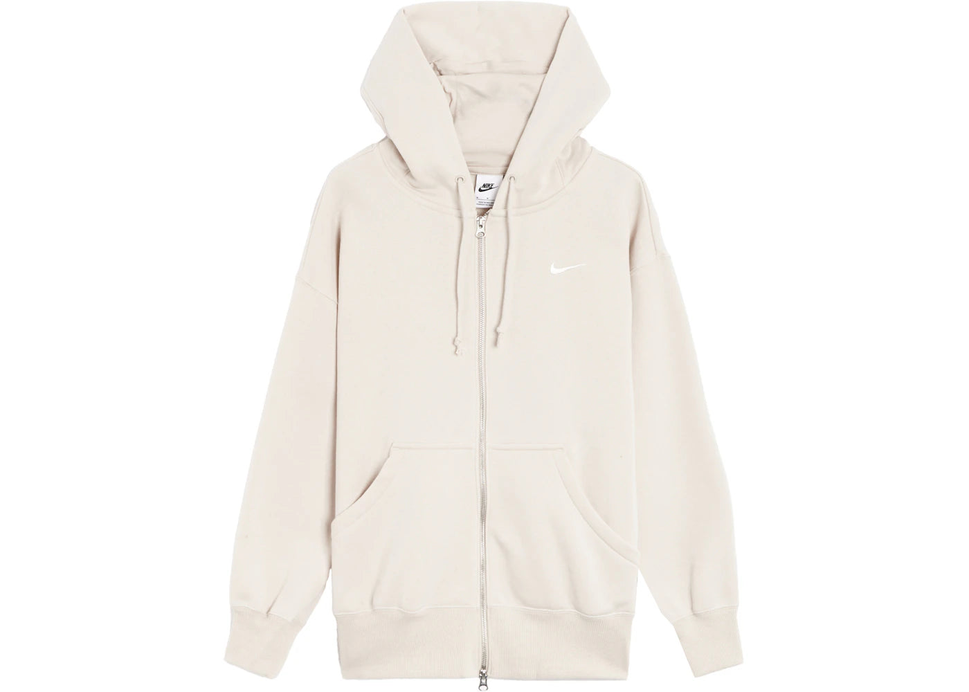 Nike Women's Phoenix Fleece Oversized Full-Zip Hoodie Light Orewood Brown/Sail