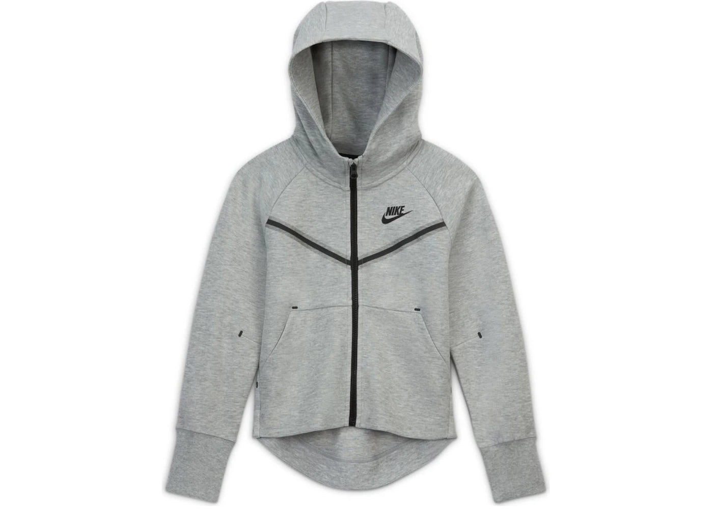 Nike Sportswear Kids' Tech Fleece Full-Zip Hoodie Dark Grey Heather/Black