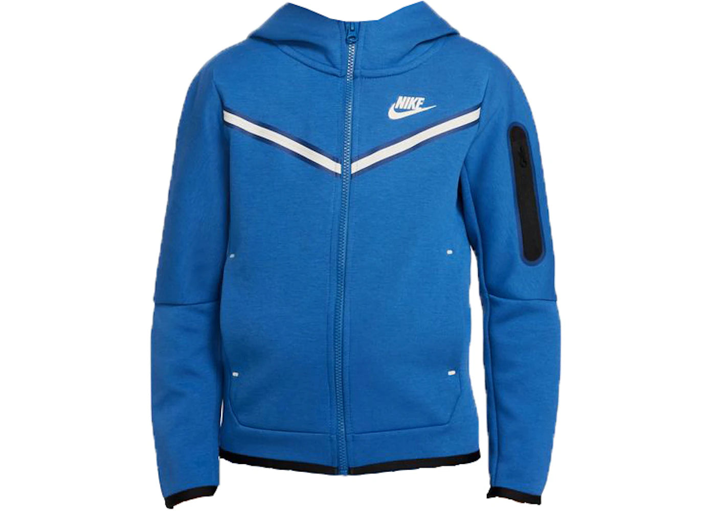 Nike Sportswear Kids' Tech Fleece Full-Zip Hoodie Dark Marina Blue/Light Bone