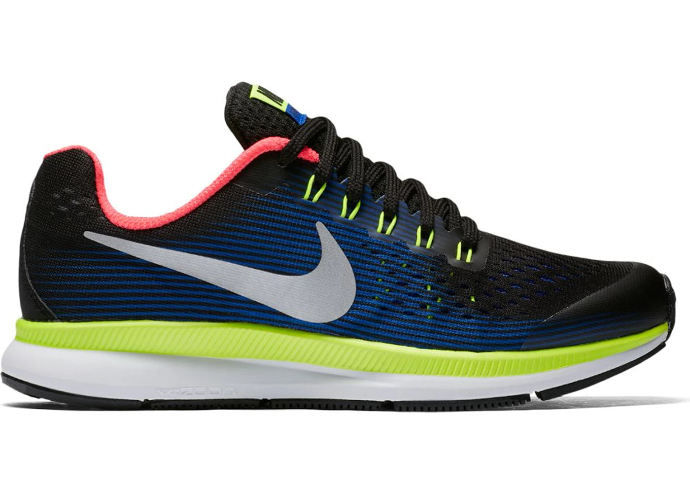 Nike Zoom Pegasus 34 Black Volt Racer Blue (GS)