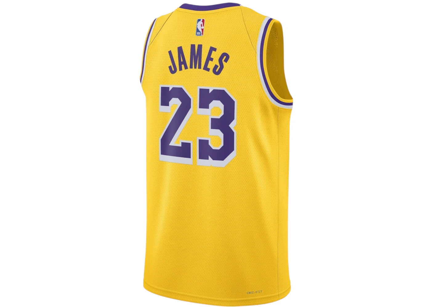 Nike x NBA Los Angeles Lakers Lebron James Gold Icon Edition Swingman Jersey Gold