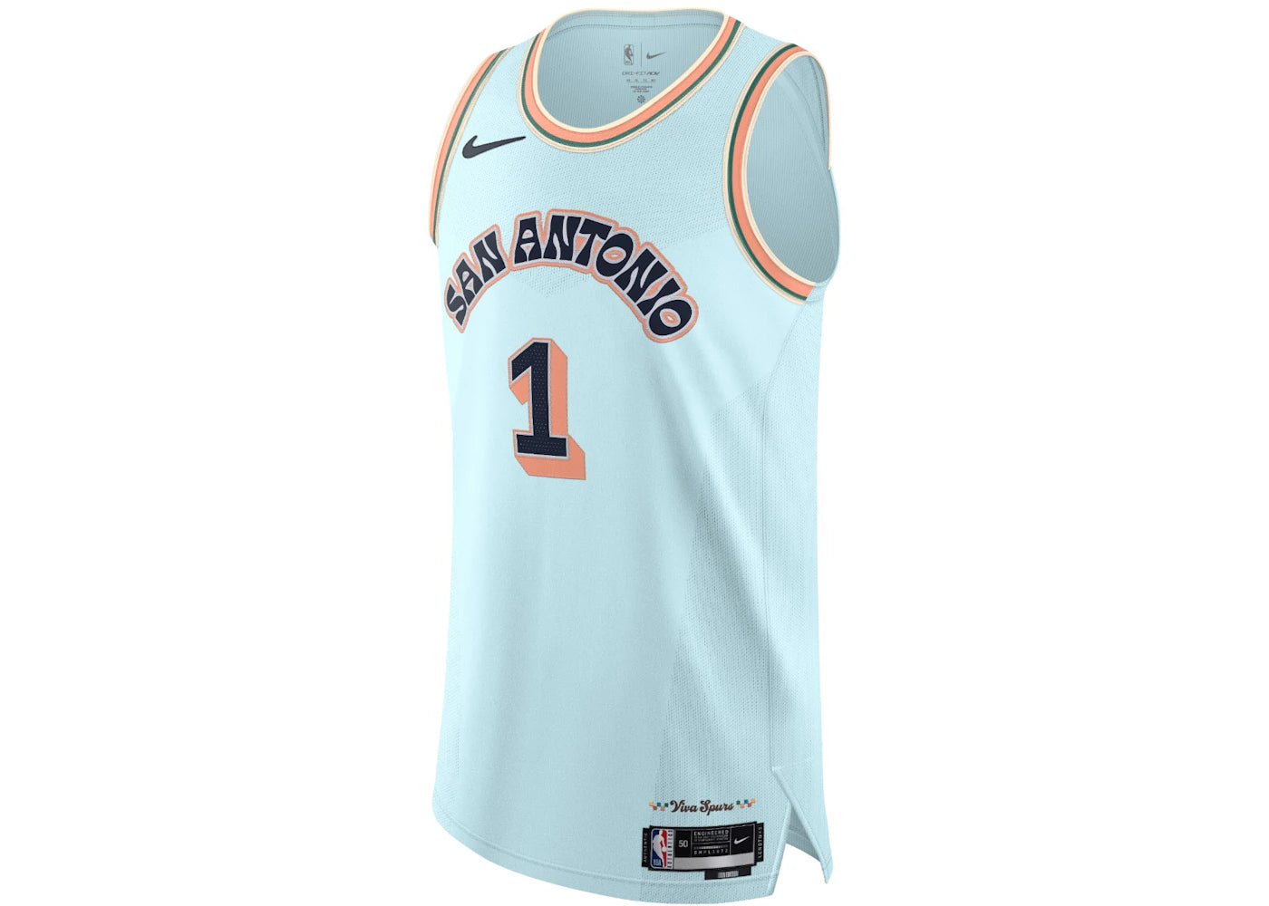 Nike x NBA San Antonio Spurs Victor Wembanyama Dri Fit ADV 2024/25 City Edition Autentics Swingman Jersey Light Blue