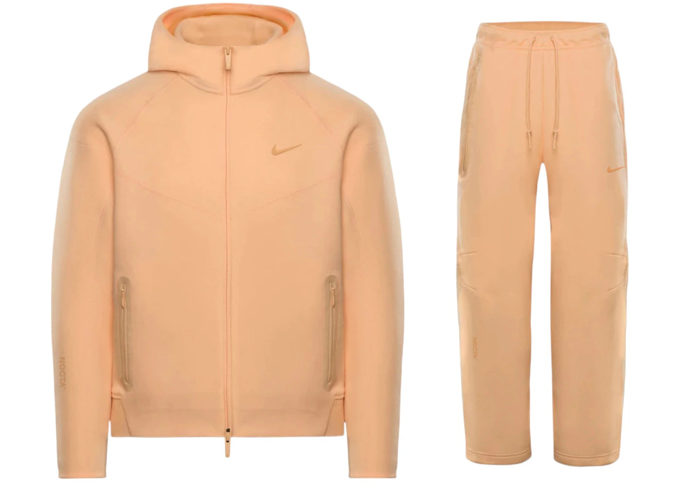 Nike x NOCTA NRG Tech Fleece Hoodie & Pants Set Ice Peach
