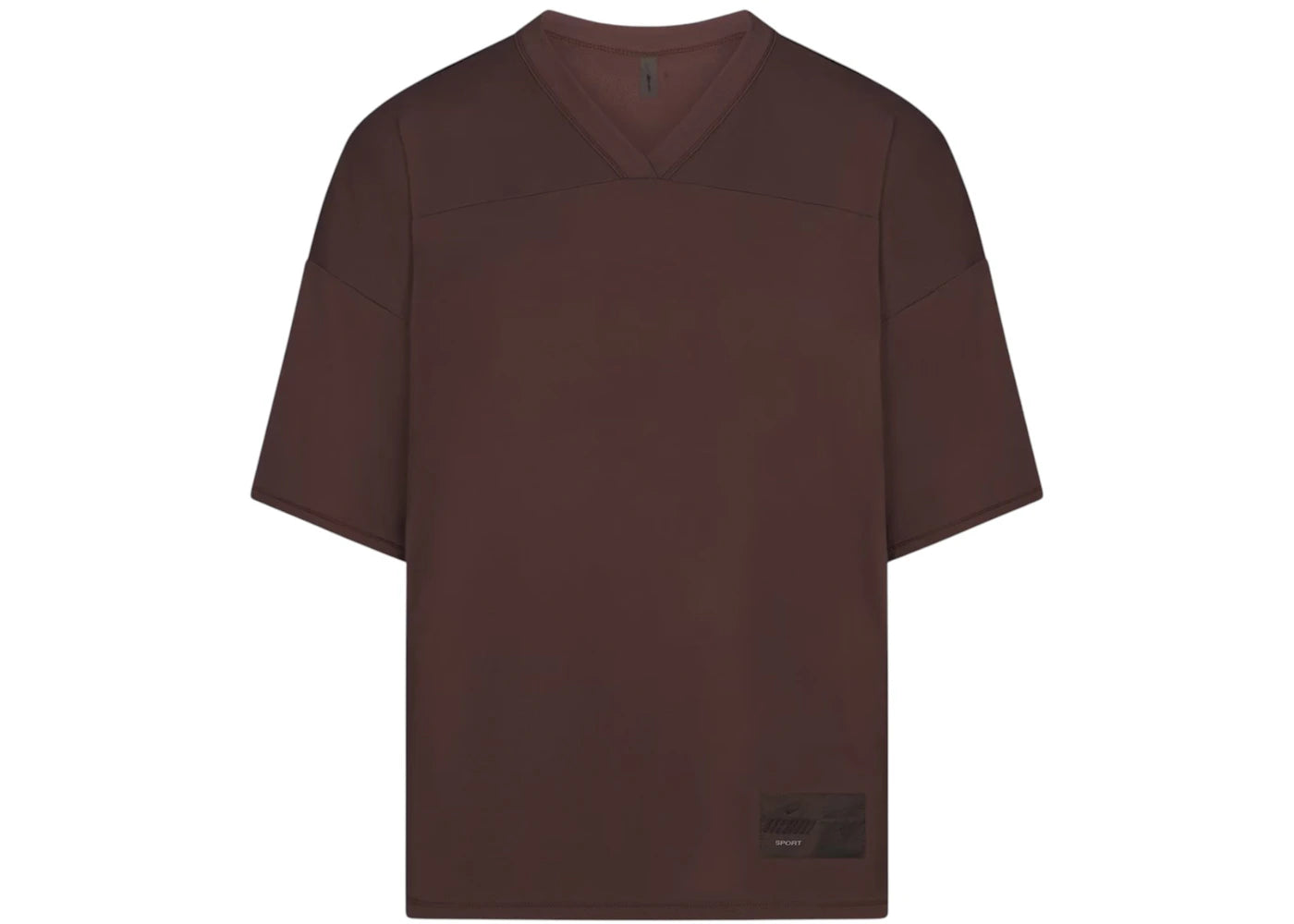 Nike x SKIMS Women's Airy V-Neck Oversized Top Dark Sepia
