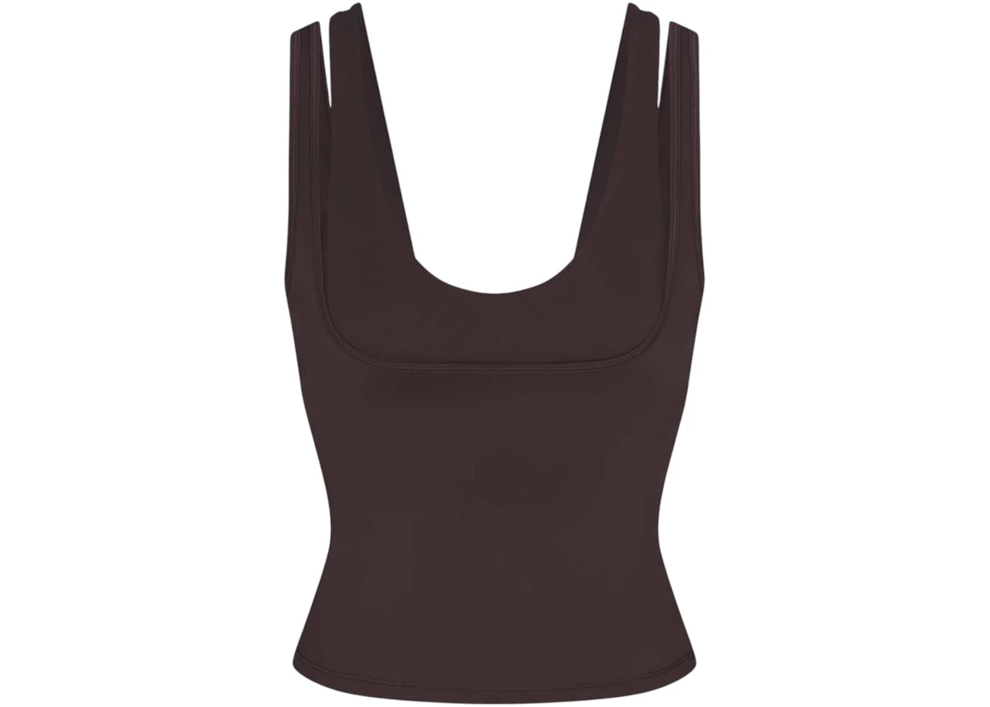 Nike x SKIMS Women's Matte Double Strap Scoop Tank Dark Sepia