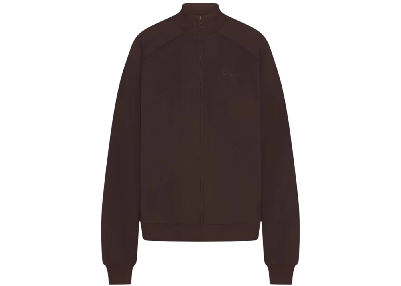 Nike x SKIMS Women's Matte Tricot Oversized Track Jacket Dark Roast