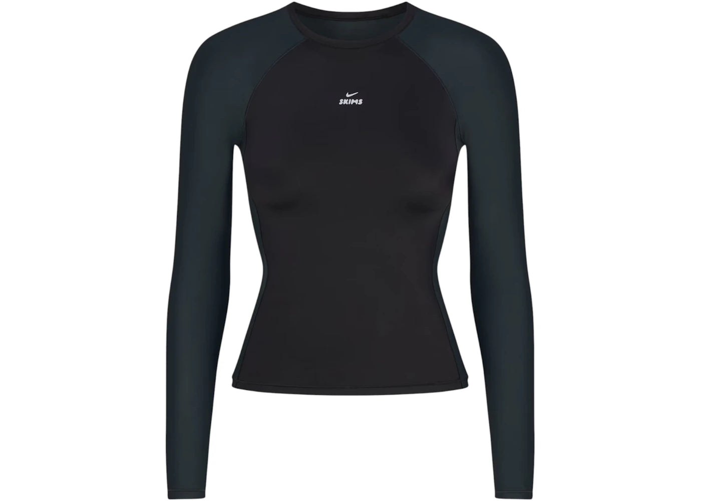 Nike x SKIMS Women's Shine Long Sleeve Crew Neck Obsidian/Dark Teal
