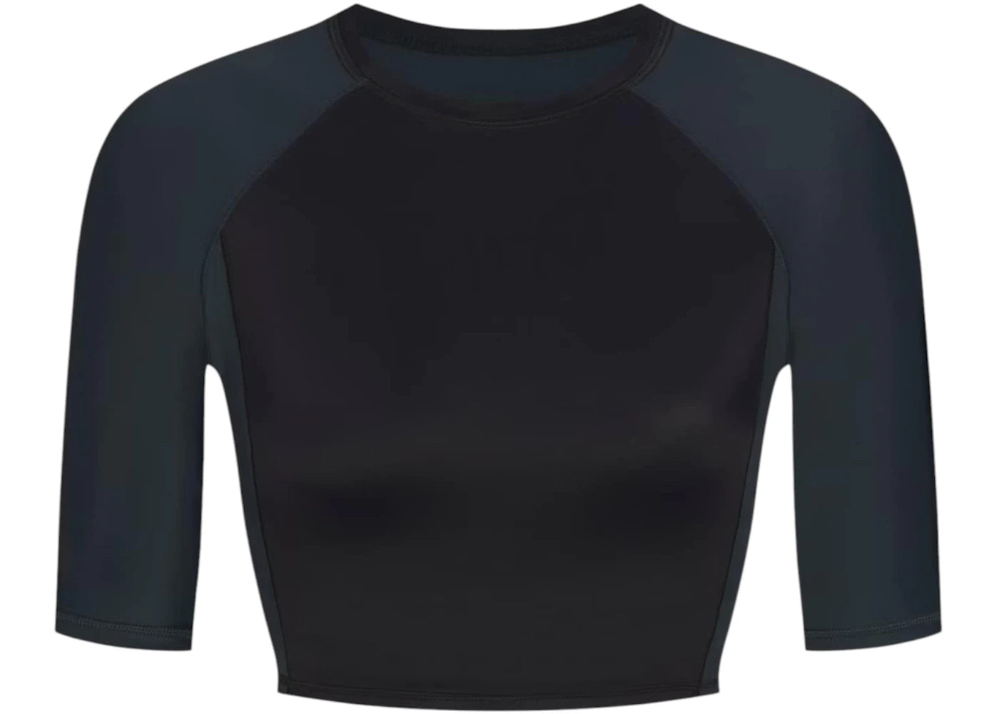 Nike x SKIMS Women's Shine Padded Half Sleeve Crop Top Obsidian/Dark Teal