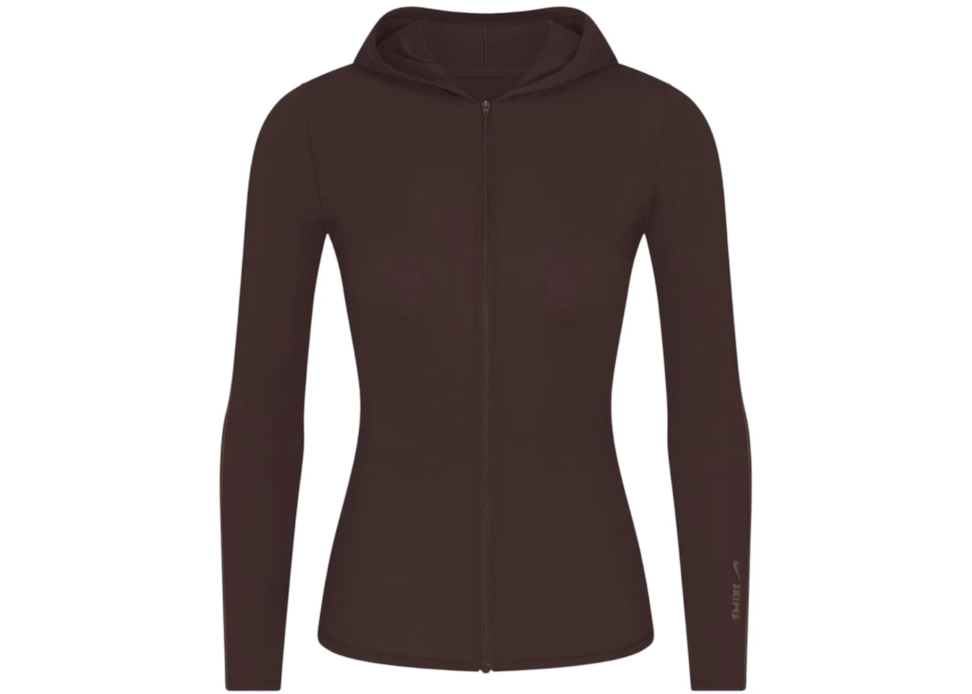 Nike x SKIMS Women's Weightless Layers Zip Up Hoodie Dark Roast