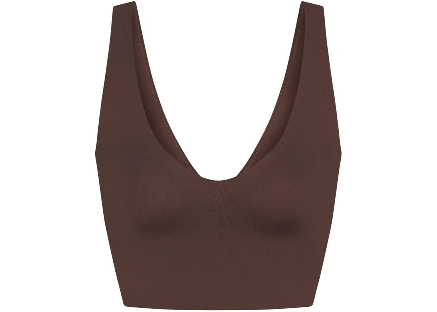 Nike x SKIMS Women's Matte V-Neck Bra Top Dark Sepia
