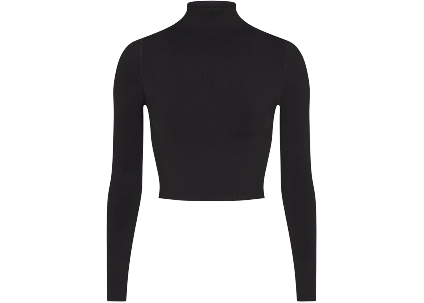 Nike x SKIMS Women's Vintage Seamless Mock Neck Crop Top Obsidian