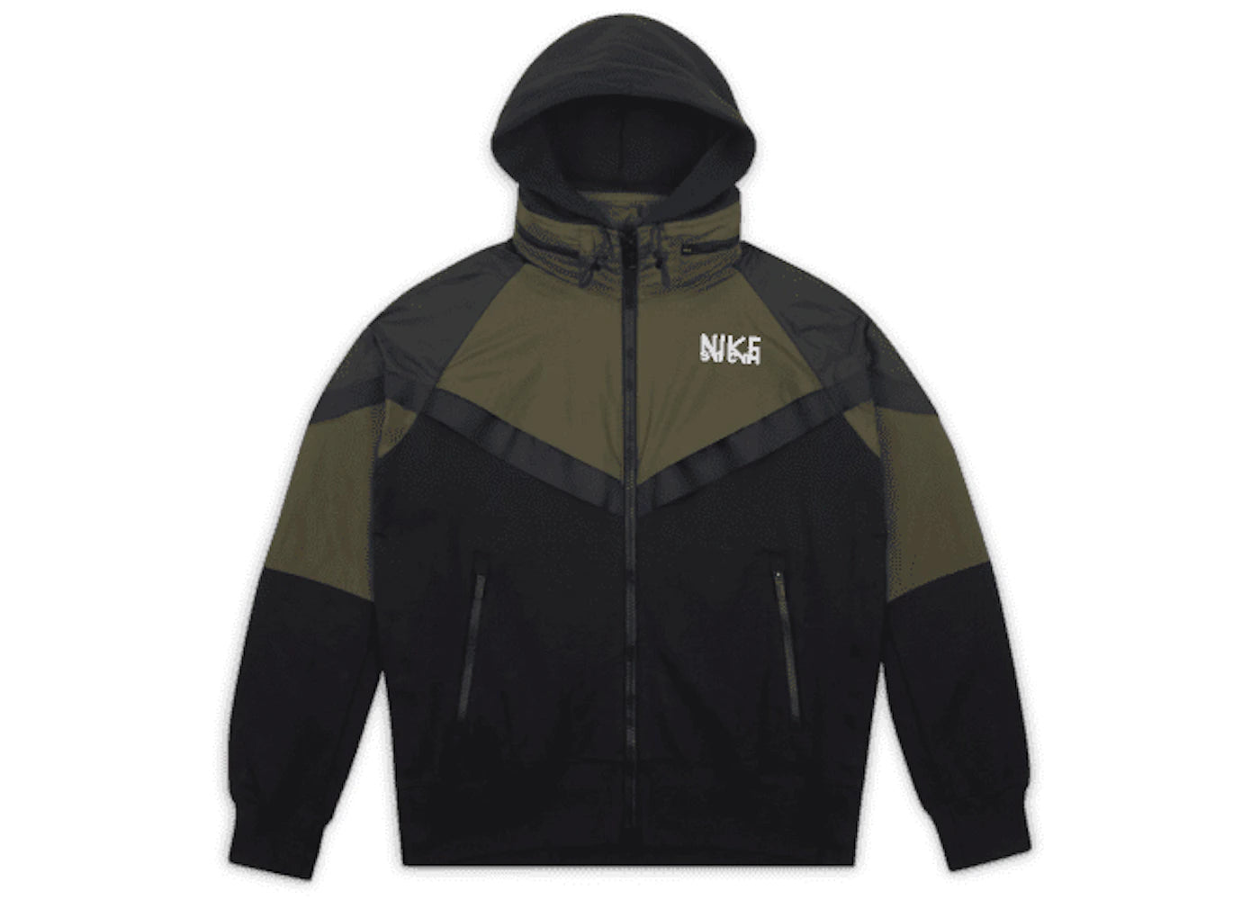 Nike x Sacai Full Zip Hoodie (Asia Sizing) Khaki