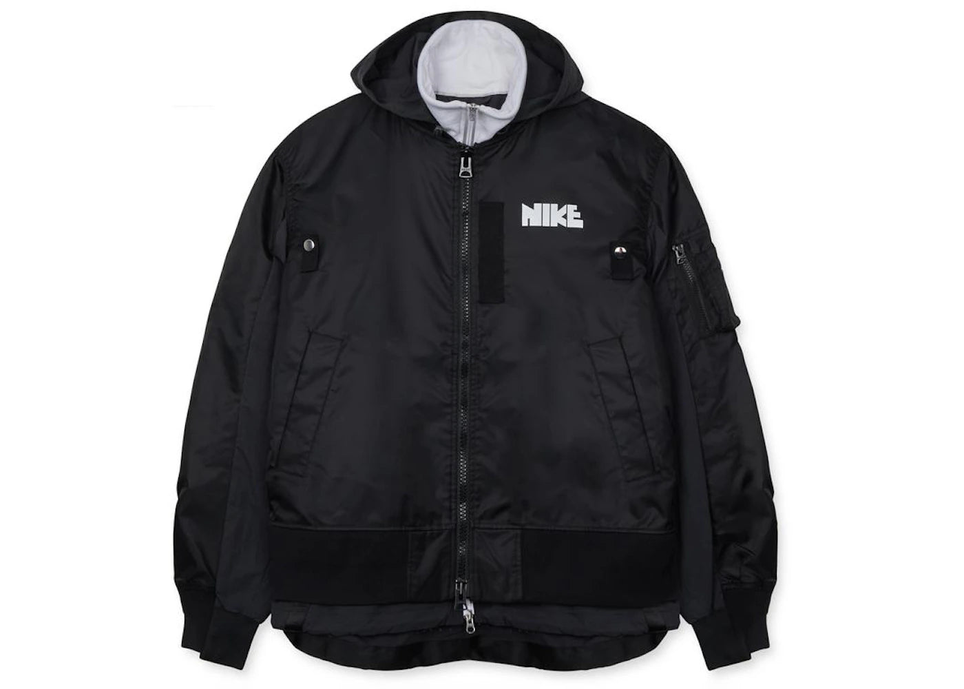 Nike x Sacai Layered Bomber Jacket Black (Womens)