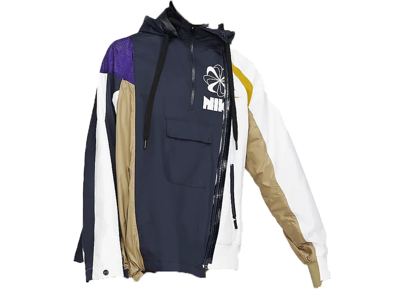 Nike x Sacai Women's Doulbe Zip Jacket Obsidian/Court Purple