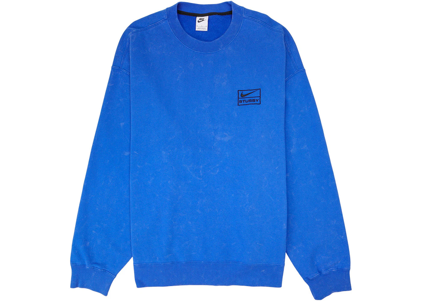 Nike x Stussy Acid Wash Crew Fleece (Asia Sizing) Blue