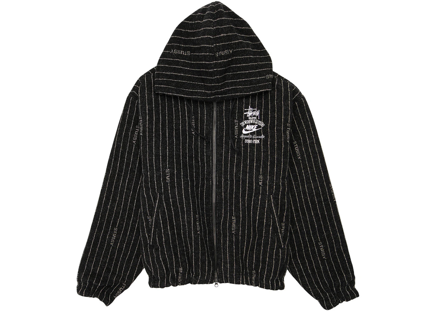 Nike x Stussy Striped Wool Jacket (Asia Sizing) Black