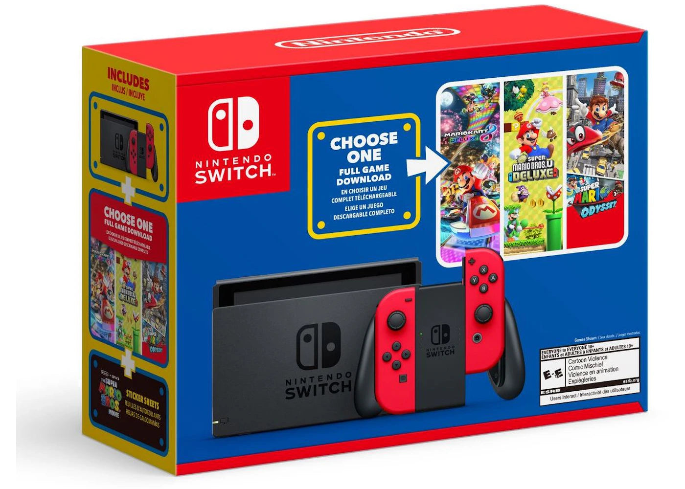 Nintendo Switch Mario Day 2023 Choose One Console Bundle Red
