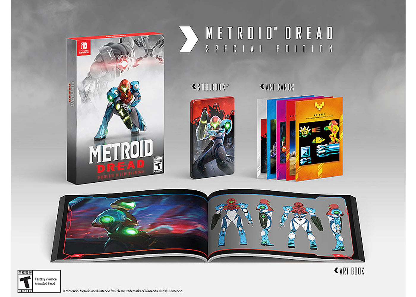 Nintendo Switch Metroid Dread Special Edition Video Game Bundle