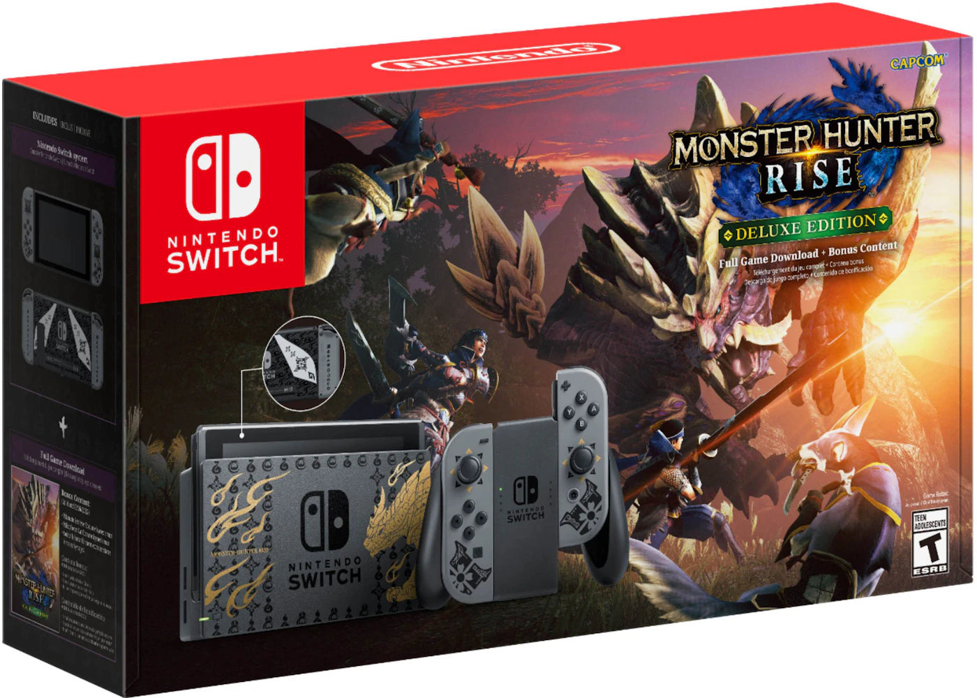 Nintendo Switch Monster Hunter Rise Deluxe Edition System HADSKGALG Grey