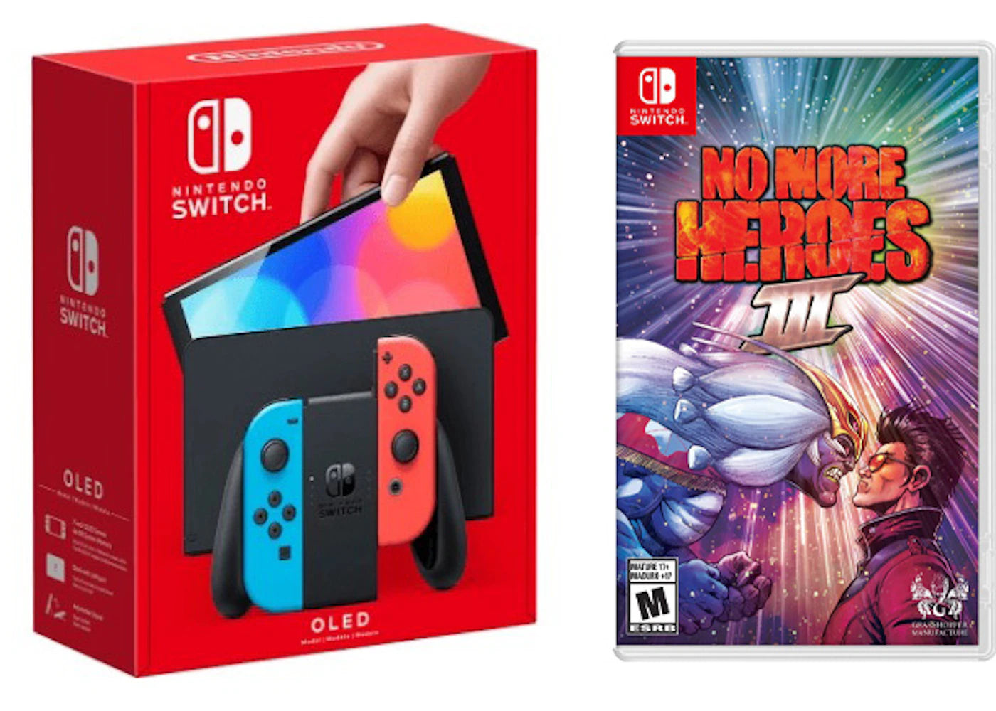 Nintendo Switch OLED with No More Heroes 3 Video Game HEG-S-KABAA-HKG